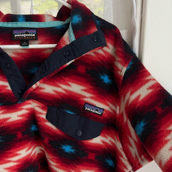 Patagonia Synchilla in Red Wild Desert Women’s Size Large - Picture 2 of 6